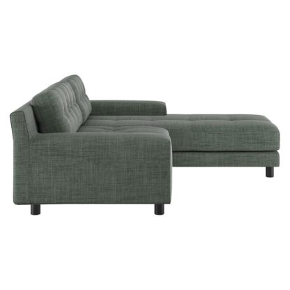 An Image of Habitat Hendricks Right Corner Fabric Chaise - Grey