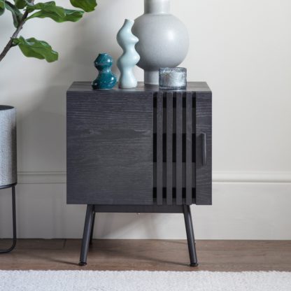 An Image of Englewood 1 Door Side Table, Black Black