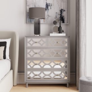 An Image of Delphi 5 Drawer Chest Grey Grey