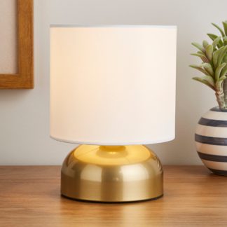 An Image of Sicily Touch Table Lamp Gold and Cream Gold