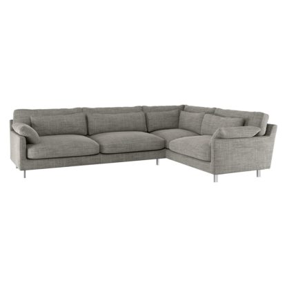 An Image of Habitat Cuscino Left Corner Fabric Chaise - Charcoal