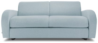 An Image of Jay-Be Retro 3 Seater Fabric Sofabed - Blue