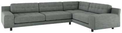 An Image of Habitat Hendricks Left Corner Fabric Sofa - Grey