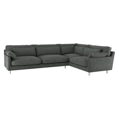 An Image of Habitat Cuscino Left Corner Fabric Chaise - Charcoal