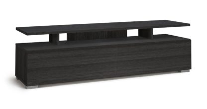 An Image of Habitat Floating Top TV Unit - Black & Brown