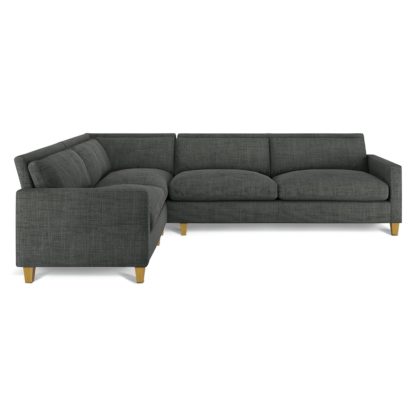 An Image of Habitat Chester Right Corner Fabric Sofa - Charcoal