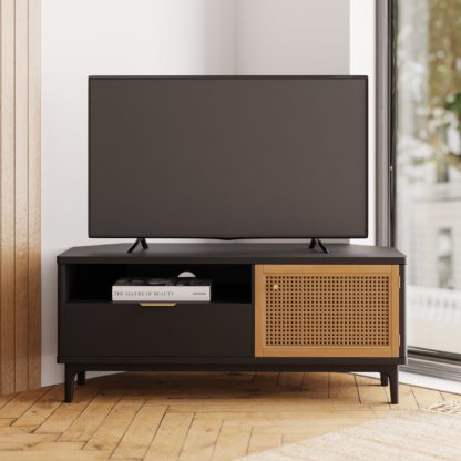 An Image of Franco Corner TV Unit Black