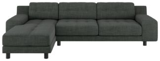 An Image of Habitat Hendricks Left Corner Fabric Chaise - Charcoal