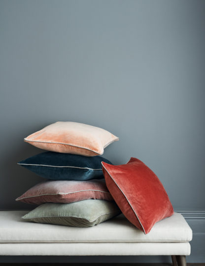 An Image of M&S Pure Cotton Velvet Cushion