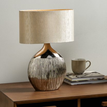 An Image of Gemini Silver Table Lamp Silver