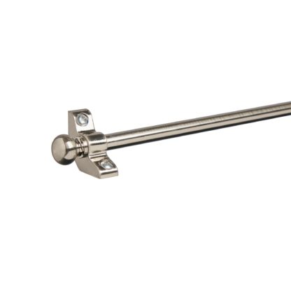 An Image of Stair Rod Silver Ball Finials Satin Steel (Silver)