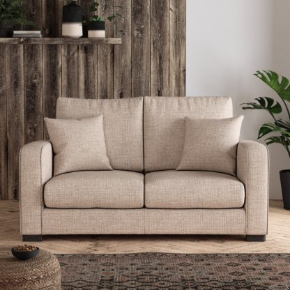 An Image of Carson Chunky Multi Weave 2 Seater Sofa Chunky Multi Weave Natural