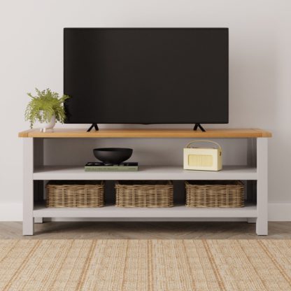 An Image of Bromley Open Regular TV Unit Grey Grey