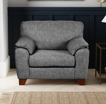 An Image of Meyer Tonal Weave Armchair Grey