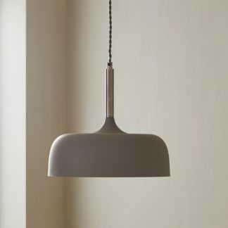 An Image of Pacific Lifestyle Anke 1 Light Pendant Ceiling Fitting Grey Grey