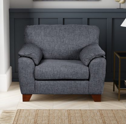 An Image of Meyer Tonal Weave Armchair Grey