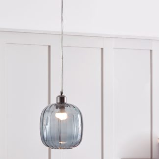 An Image of Pacific Lifestyle Brizio 1 Light Pendant Ceiling Fitting Grey Smoke (Grey)