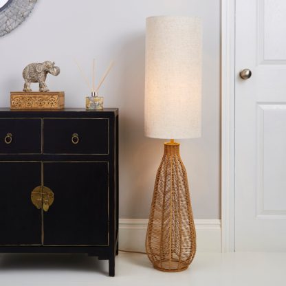 An Image of Kylo Woven String Floor Lamp Beige