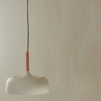 An Image of Pacific Lifestyle Anke 1 Light Pendant Ceiling Fitting Cream Cream