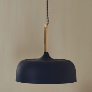 An Image of Pacific Lifestyle Anke 1 Light Pendant Ceiling Fitting Indigo Blue