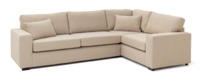 An Image of Habitat Eton Left Corner Fabric Sofa - Beige