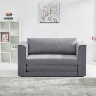 An Image of Luna Fabric Sofa Bed Grey Grey