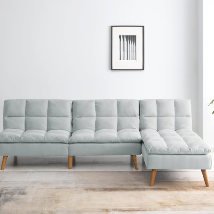 An Image of Cloud Fabric Sofa Bed Emerald