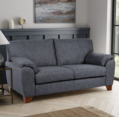 An Image of Meyer Tonal Weave 2 Seater Sofa Grey