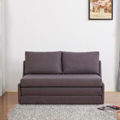 An Image of Dos Fabric Sofa Bed Charcoal