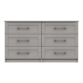 An Image of Ethan Light Grey 3 Drawer Double Chest Grey