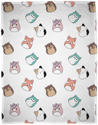 An Image of Squishmallows Kids Fleece Throw - Multicoloured - 150X100cm