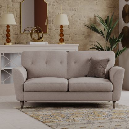 An Image of Sven Tonal Weave 2 Seater Sofa Grey