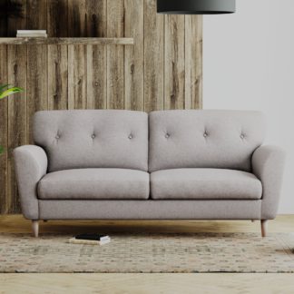 An Image of Sven Tonal Weave 3 Seater Sofa Grey