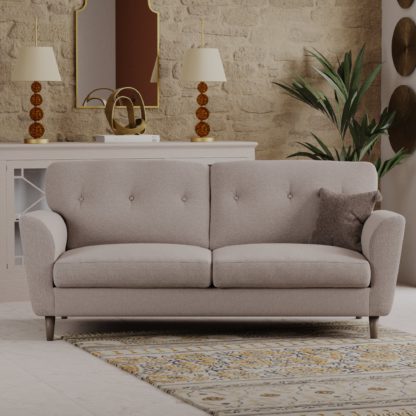 An Image of Sven Tonal Weave 3 Seater Sofa Grey