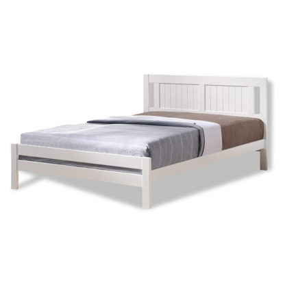 An Image of Glory White Wooden Bed Frame - 4FT6 Double