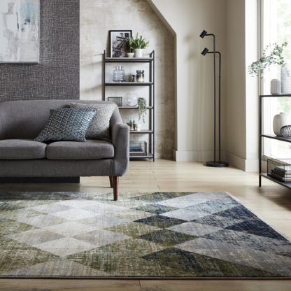 An Image of Cooper Geo Rug Green