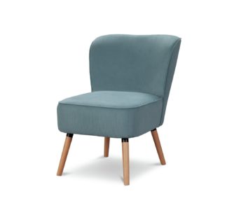 An Image of Habitat Eppy Fabric Chair - Blue