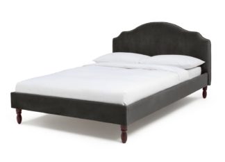 An Image of Habitat Sophia Double Velvet Bed Frame - Charcoal