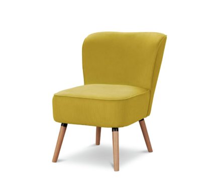 An Image of Habitat Eppy Fabric Chair - Yellow