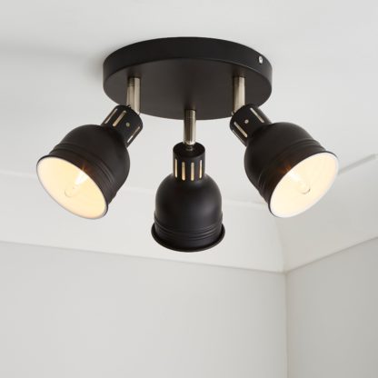 An Image of Issac 3 Light Semi Flush Ceiling Fitting Chrome