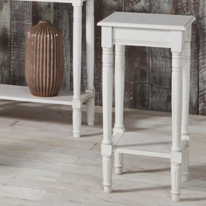 An Image of Pacific Heritage Square Side Table, Painted Pine Brown