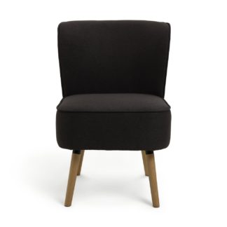 An Image of Habitat Eppy Fabric Chair - Charcoal