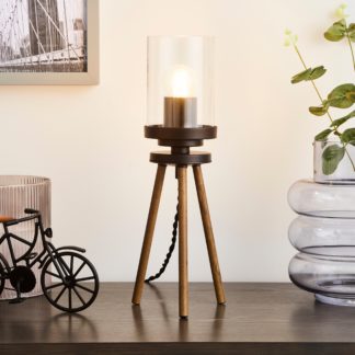 An Image of Fulton Tripod Table Lamp Pine (Brown)