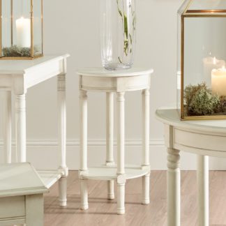 An Image of Pacific Heritage Round Side Table, Painted Pine White