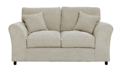 An Image of Argos Home Harry 2 Seater Fabric Sofa - Stone