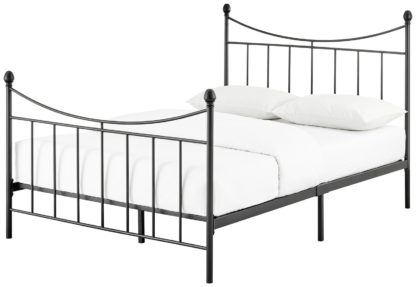 An Image of Habitat Clara Kingsize Metal Bed Frame - Black