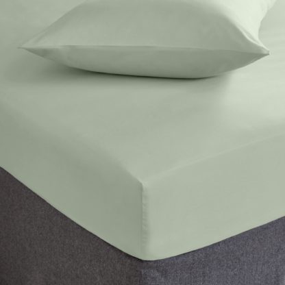 An Image of Anti Allergy 100% Cotton 28cm Fitted Sheet White