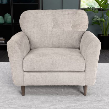 An Image of Sven Chunky Chenille Snuggle Chair Mushroom