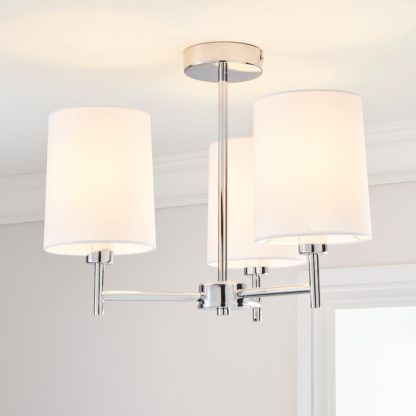 An Image of Prescot 3 Light Ceiling Fitting White