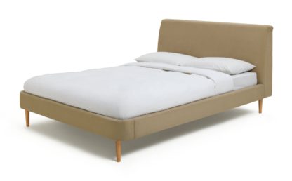 An Image of Habitat Tora Kingsize Fabric Bed Frame - Natural